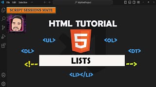 HTML Tutorial for Beginners  Lists ul li ol  Unordered Ordered and Description Lists Explained [upl. by Renelle]