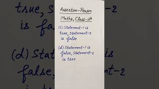 assertion reasonclass10maths shorts [upl. by Holtorf]