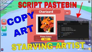 Script Pastebin STICKERS starving artists DONATION GAME 1PATCHED Roblox [upl. by Adliw]