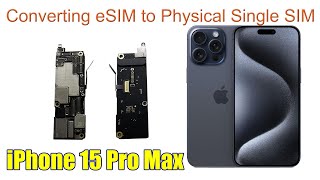 iPhone 15 Pro Max  Converting eSIM to Physical Single SIM esim iphone15 iphone15promax [upl. by Bittner165]