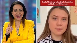 Lefties losing it Greta Thunberg links antiIsrael crusade to climate change [upl. by Lyrak771]