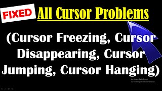 How to Fix Cursor Problem Windows 10  Cursor Freezes Cursor Hangs Cursor Disappears Cursor Jumps [upl. by Joelle]