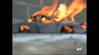 Ford Crown Victoria on fire [upl. by Hnilym983]