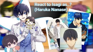 Blue lock react to Isagi as Haruka Nanase  BlueLockXFree  gachaclub [upl. by Leind]