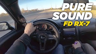 POV You drive a big turbo FD RX7  PURE SOUND 4K60 [upl. by Nnodnarb]