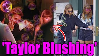 Taylor Swift blushing as Gigi Hadid kisses Bradley Cooper in NYC date night [upl. by Baggott]