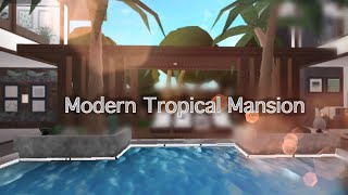 Bloxburg Modern Tropical mansion  tour  400k [upl. by Ainival332]