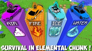 Which ELEMENTAL CAR CHUNK TO CHOOSE FOR SURVIVE in Minecraft  SECRET CHUNK BATTLE [upl. by Sabelle56]