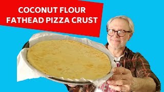 KETO FATHEAD PIZZA CRUST with COCONUT FLOUR LCHF LOW CARB HALF THE CALORIES of the ALMOND FLOUR [upl. by Cranford]