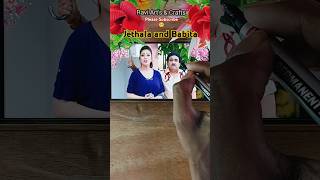 TMKOC Jethalal and Babita draw on plastic thaili shorts tmkoc jethalal babita trending new [upl. by Marigolde]