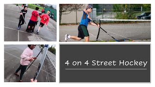 4 on 4 Street Hockey Game [upl. by Kelwin]