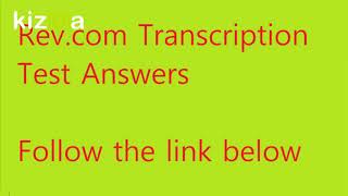 Revcom Transcription Test Answers [upl. by Caldwell]