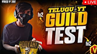 🔴TELUGU IS LIVE GUILD TEST 1vs 2 UNLIMITED COSTUME FREE FIRE TELUGU PLAYERS ROAD SUB 4K COME SOON 🔴 [upl. by Jaycee]