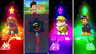 PAW Patrol  Chase 🆚 Ryder 🆚 Skye 🆚 Rubble 🎶 Tiles Hop EDM Rush [upl. by Mor612]