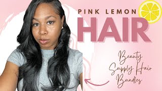 Pink Lemon Hair Review Beauty Supply Hair  14  16 and 18 inch Bundles [upl. by Iilek472]