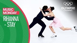 Tessa Virtue and Scott Moir skate to Stay by Rihanna  Music Monday [upl. by Quinn]