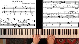 Takeda  Lullaby  trad Japanese Song arr Alan Bullard  Lesson  Tutorial [upl. by Tenaej]