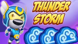 Talking Tom Hero Dash Thunder Storm event Hurricane Hank vs Roy Raccoon Gameplay Android ios [upl. by Conrado]