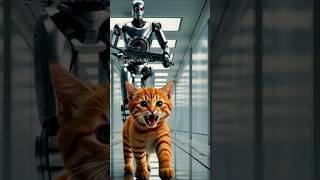 The kitten took out the evil robot catmeow catlovers kitten ai shorts animation [upl. by Giusto]