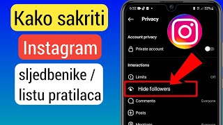 Kako sakriti Instagram sljedbenike  listu pratilaca nova 2023 [upl. by Ellatnahc455]