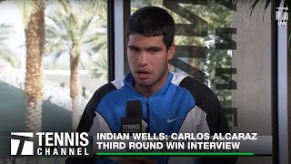 Defending Champion Carlos Alcaraz Wins His Eighth Straight Match in the Desert Indian Wells 3R [upl. by Pritchard467]