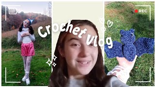 •°crochet with me  halloween costume°•crochet vlog 3 [upl. by Aikim]