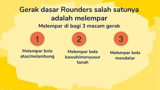 PJOK kelas 5 Permainan Rounders 3 macam gerak melempar [upl. by Rentsch]