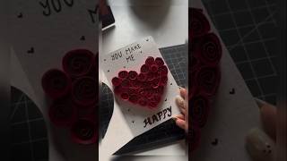 Easy diy full of roses heart card😍 shortsvideo shorts [upl. by Otrebile574]