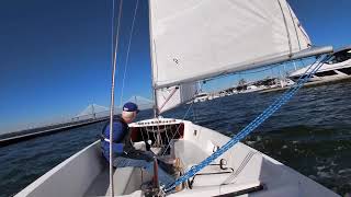 Harbor 20 sailing past Patriots Point Marina Charleston [upl. by Anilasor440]