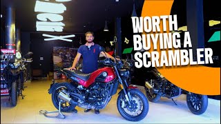 Benelli Leoncino 500  Worth buying a Scrambler heavy bike  Motorcycle Review  Sound Check [upl. by Fugere]