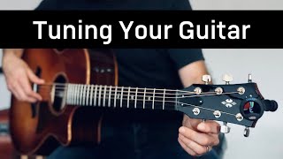 HOW TO tune your guitar with a tuner SNARK headstock style tuner is awesome [upl. by Stacia]