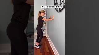 Wall mountain climber Beginner exercise demonstration helps increase core amp upper body strength [upl. by Estelle]