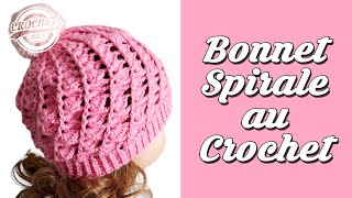 Tutoriel Bonnet Spirale au Crochet Facile  Mode [upl. by Deeanne]