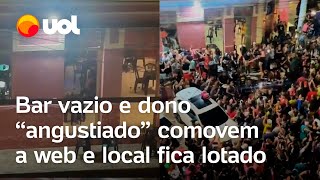 Vídeo de bar vazio ‘comove’ a web e local fica lotado de clientes em Manaus veja antes e depois [upl. by Armillda226]