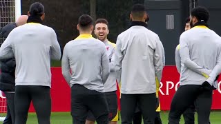 Diogo Jota and Alisson Becker RETURN  Liverpool train ahead of Girona Champions League clash [upl. by Aticnemrac]