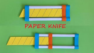 How To Make Paper Knife With Cardboard  Paper Knife Easy [upl. by Gunther]