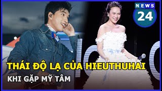 Thái độ lạ của HIEUTHUHAI khi gặp Mỹ Tâm  News24h [upl. by Ycnej459]