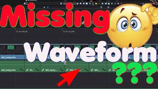 Troubleshooting Restoring Missing Waveforms in DaVinci Resolvequot [upl. by Nnep815]