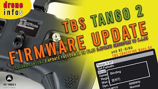 TBS Tango II  Firmware update process and rebind a receiver English subtitle [upl. by Annaeirb659]