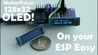 MakerFocus I2C OLED 128x32 on ESP Easy [upl. by Ealasaid]