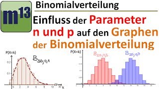 Binomialverteilung Einfluss von n und p auf den Graphen der Verteilung [upl. by Ainegul787]