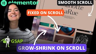 FIXED SCROLL IMAGE GALLERY WITH GSAP amp SMOOTH SCROLL LENIS  Elementor container edition [upl. by Drain]