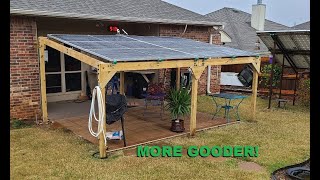 Backyard solar panel pergola veranda canopy  rebuild strengthening and upgrades completed [upl. by Ynatsyd722]