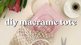 DIY Macrame Tote Bag Easy [upl. by Ynahirb]