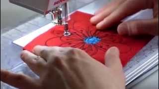 Free motion embroidery  Freihandsticken mit der Nähmaschine [upl. by Arvonio]