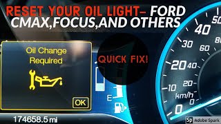 Reset Oil Light on FORD CMAX FOCUS and more [upl. by Leahcir]