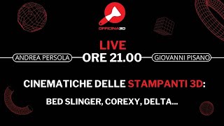 Core XY Bed slinger delta Le diverse cinematiche delle stampanti 3D [upl. by Manny542]