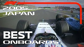 Kimis Charge Alonso At 130R And More  Emirates Best Onboards  2005 Japanese Grand Prix [upl. by Anna-Diana]