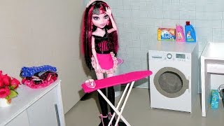 How to make an ironing board amp clothes iron for dolls Monster High EAH Barbie etc [upl. by Breger]