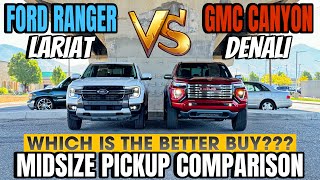 2024 Ford Ranger Lariat VS GMC Canyon Denali Which Mid Size Truck Gives You More For The money [upl. by Odlanier]